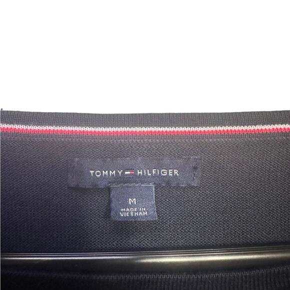 Tommy Hilfiger Logo Navy Blue Sweater 100% Cotton Women’s Medium - Picture 4 of 8